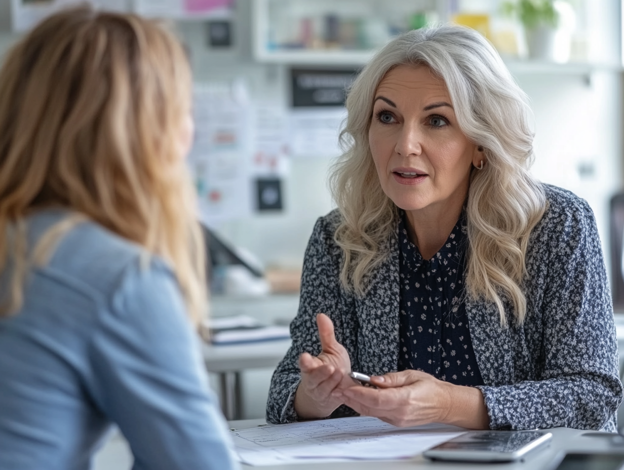 Досвідчений дієтолог консультує клієнта зрілого віку